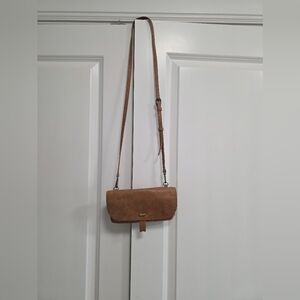 Lucky Brand Small Tan Leather Envelope Crossbody Purse